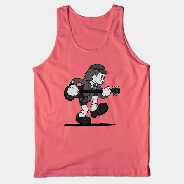 Angus Youthful rock star in 1930s rubberhose cartoon cuphead style Tank Top by Kevcraven